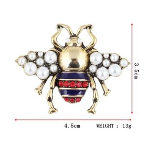 Crystal bee Brooches