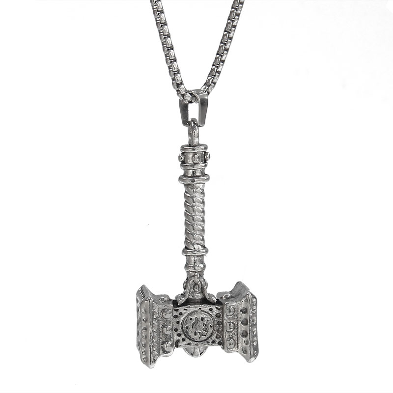 HN007:Hip-Hop Style Necklace,,Thors Hammer Necklace for Women and Men