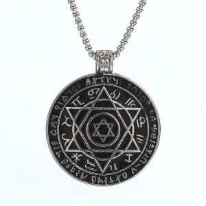 HN014:Hip-Hop Style Retro Hexagram Pendant Necklace for Women and Men