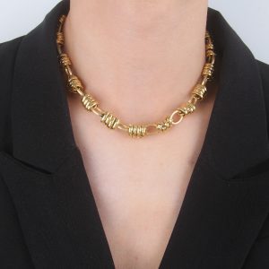 N061:Punk Vintage Collar Necklace For Women Men Fashion Collar Necklaces For Women And Men, Color Not Fade, Waterproof