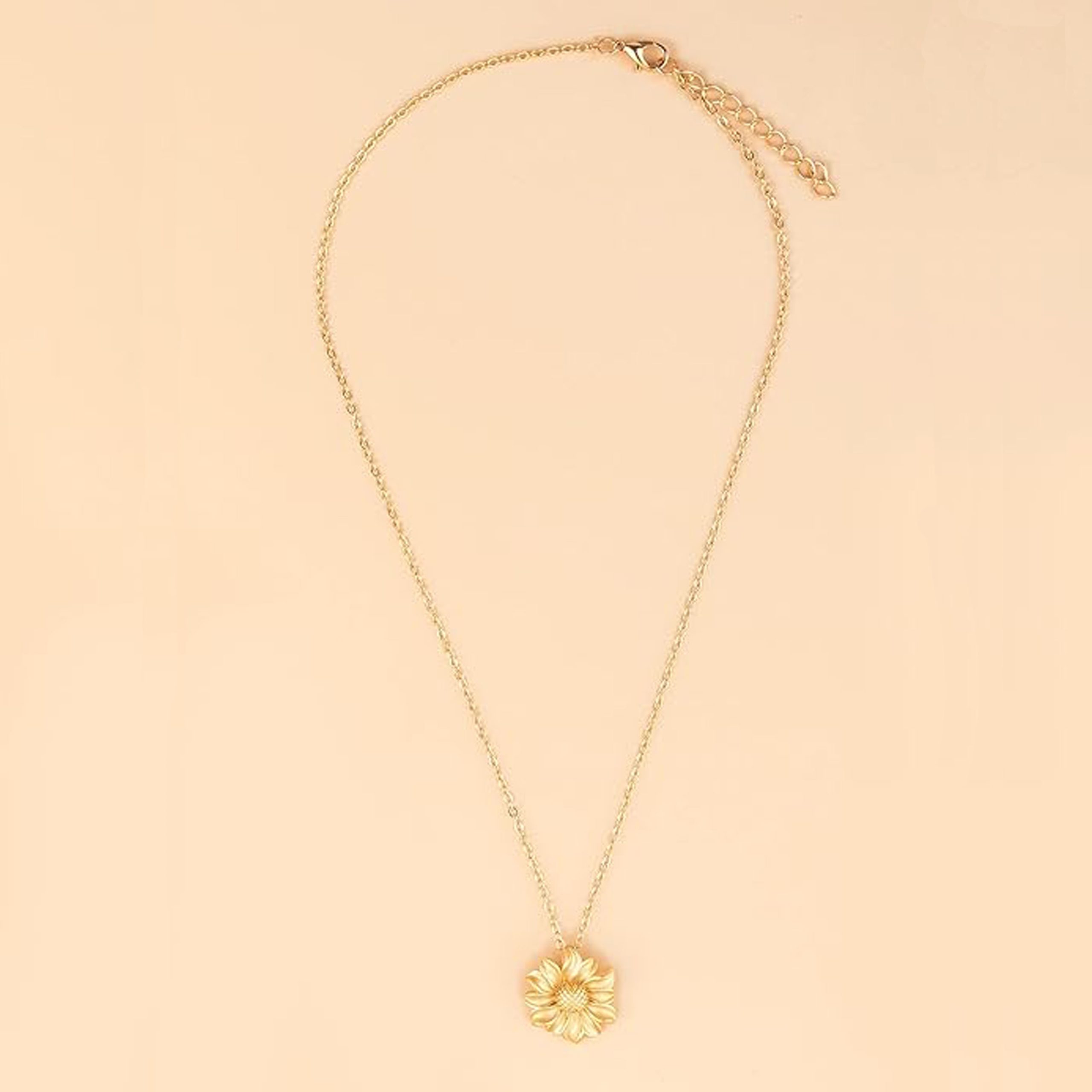 N120:Flower Pendant, Daisy Necklace, Garden Charms, Thin Chain, Stainless Steel Pendent Necklace For Women And Men, Color Not Fade, Waterproof - Image 2