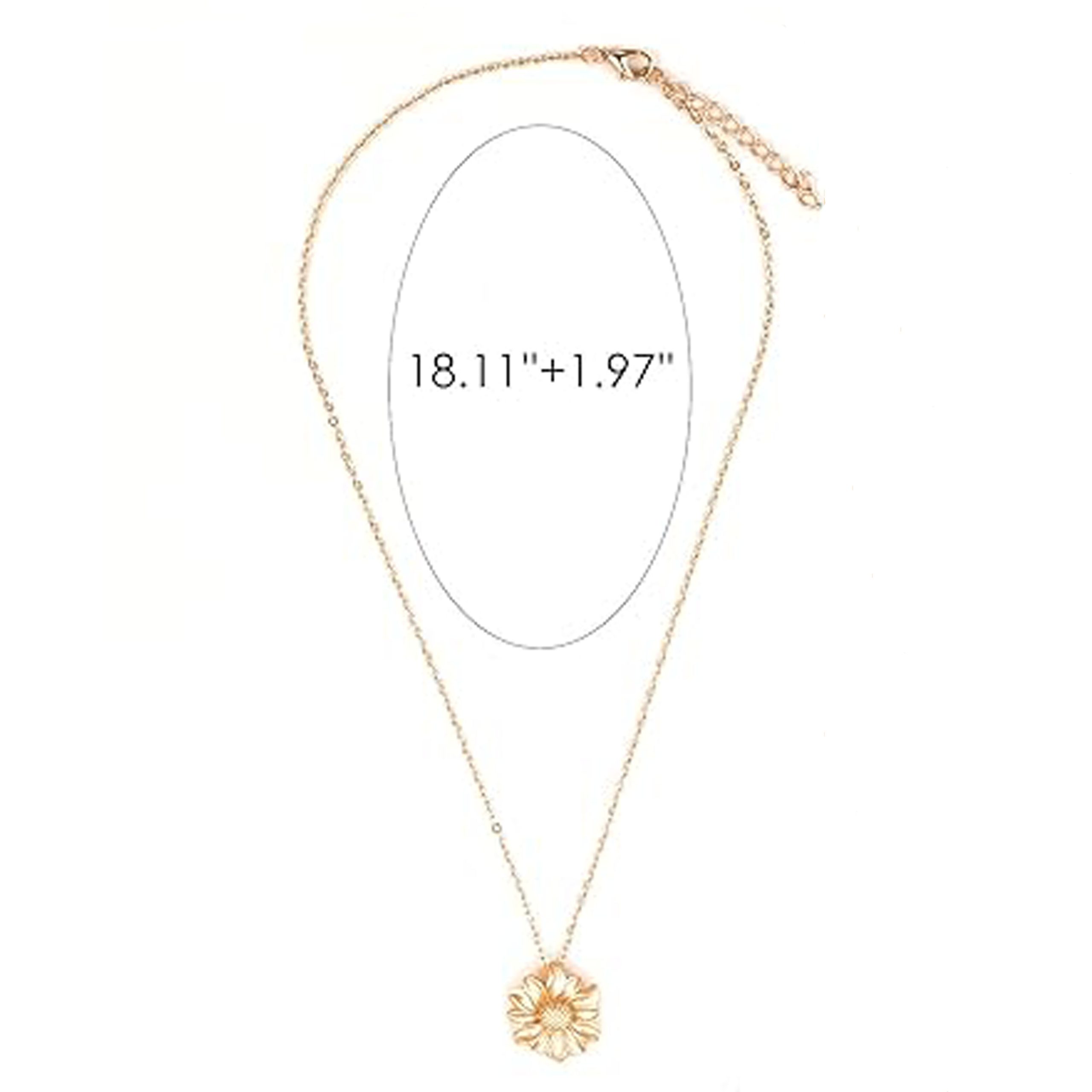 N120:Flower Pendant, Daisy Necklace, Garden Charms, Thin Chain, Stainless Steel Pendent Necklace For Women And Men, Color Not Fade, Waterproof - Image 3